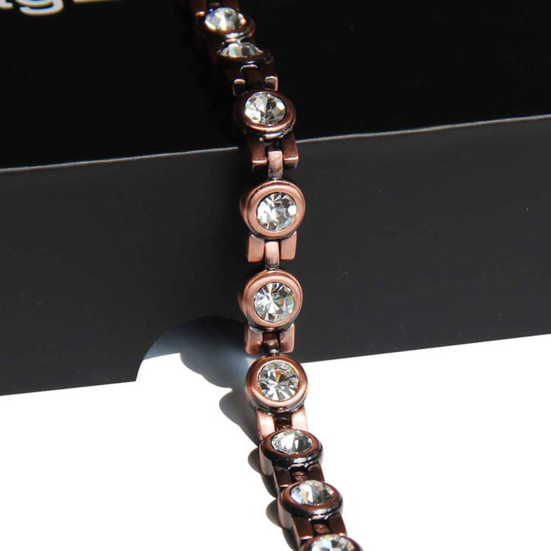 Vintage Damen-Armband aus rotem Kupfer – Energiearmband mit Strahlenschutz &
