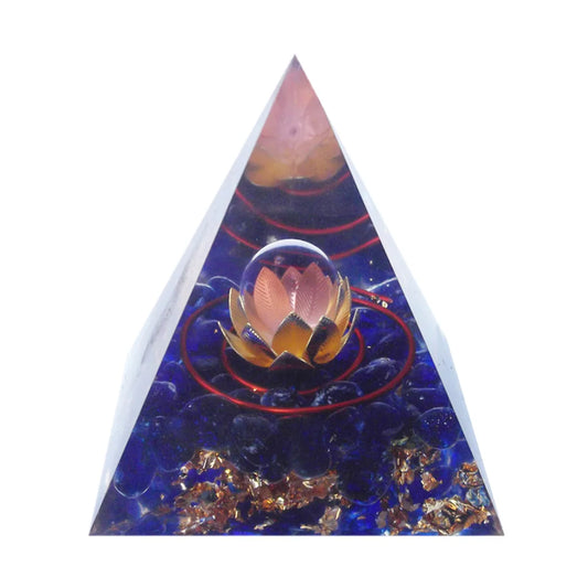 Orgonit Pyramide – Amethyst & Peridot Kristalle, Energie-Generator für Meditation, Reiki, Chakra-Heilung & Schutz