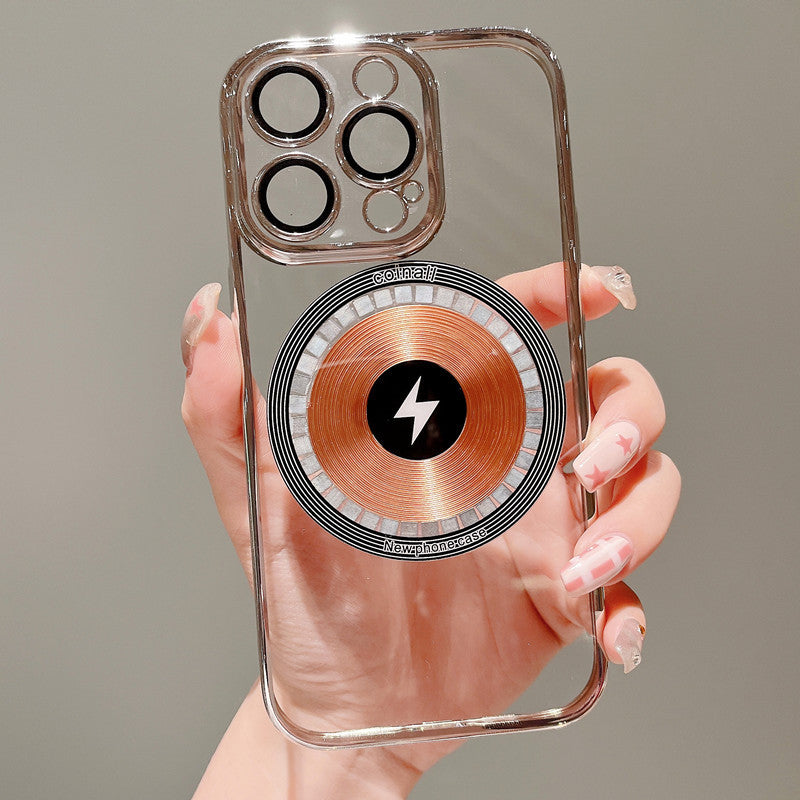 Magnetische Handyhülle mit elektroplattiertem Kupferring – Schützendes, elegantes Design