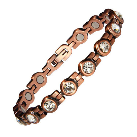 Vintage Damen-Armband aus rotem Kupfer – Energiearmband mit Strahlenschutz &