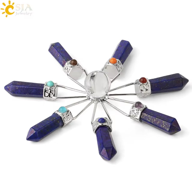 Energie-Pyramide aus Natursteinen – Orgonit Chakra Generator mit Kristallen, 4-Spiralen Pendel, Reiki Heilung & Meditation