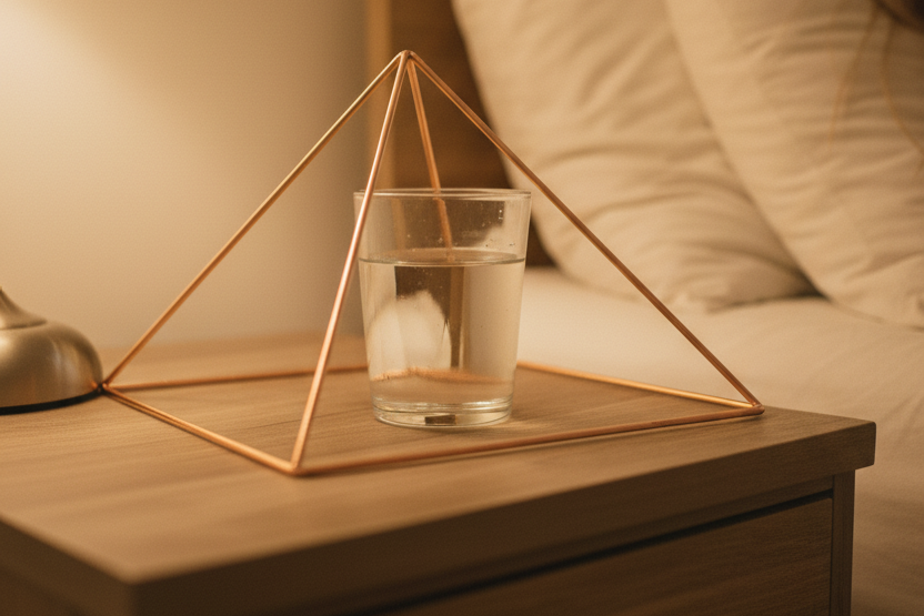 Kupfer Pyramide für Meditation & Energiearbeit – Handgefertigte Meditationspyramide zum Aufladen von Edelsteinen, Chakren & Heilenergie