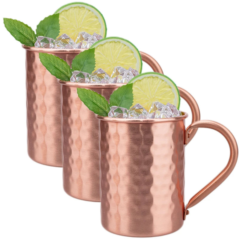 400ml Handgehämmerter Kupfer-Moscow-Mule-Becher | 100 % Reines Kupfer