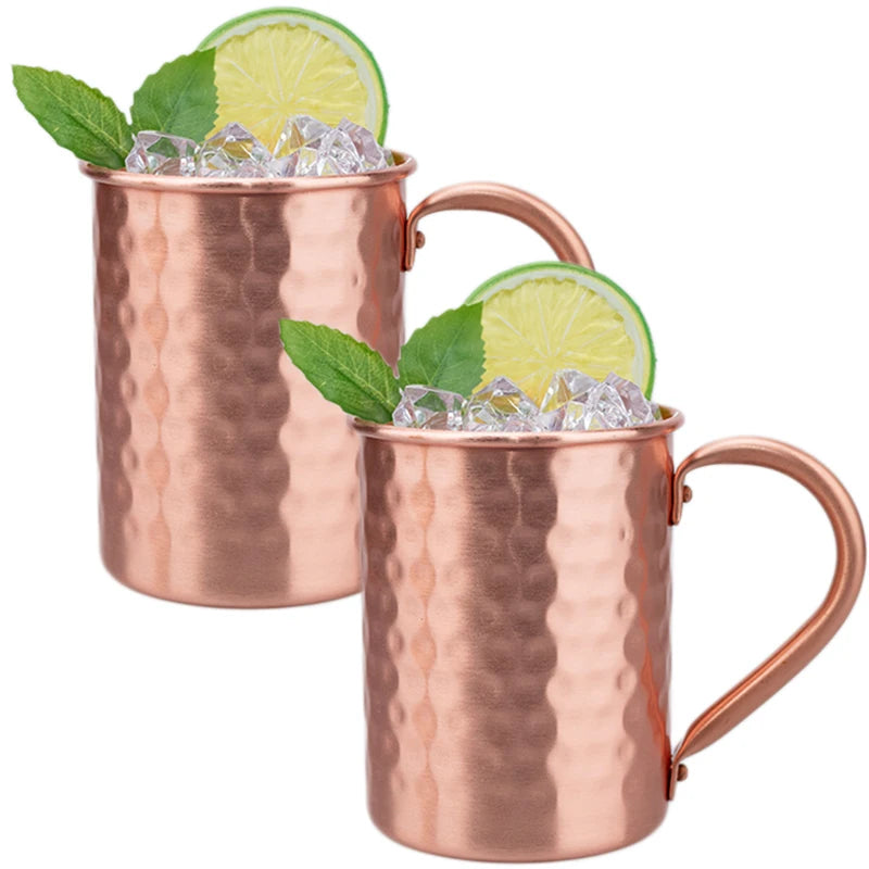 400ml Handgehämmerter Kupfer-Moscow-Mule-Becher | 100 % Reines Kupfer