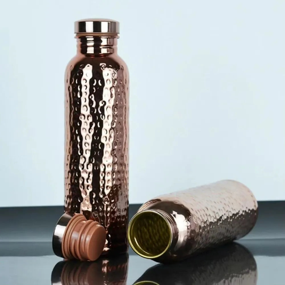 800ML Kupfer-Thermosflasche – Ein-Klick-Deckel, Vakuum-Isolierung & Leckschutz – Sport & Alltag