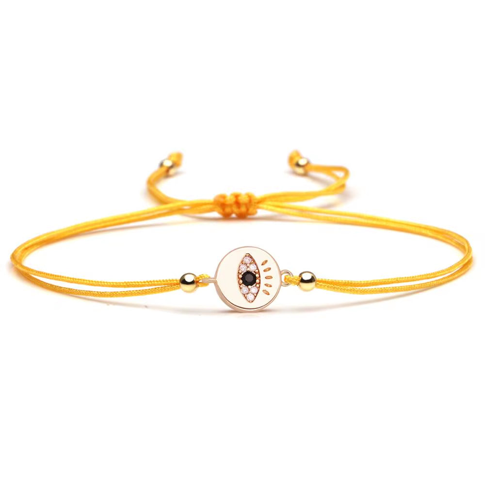 Evil Eye Armband aus Kupfer & Zirkonia – Verstellbares Band, Unisex Schutzarmband