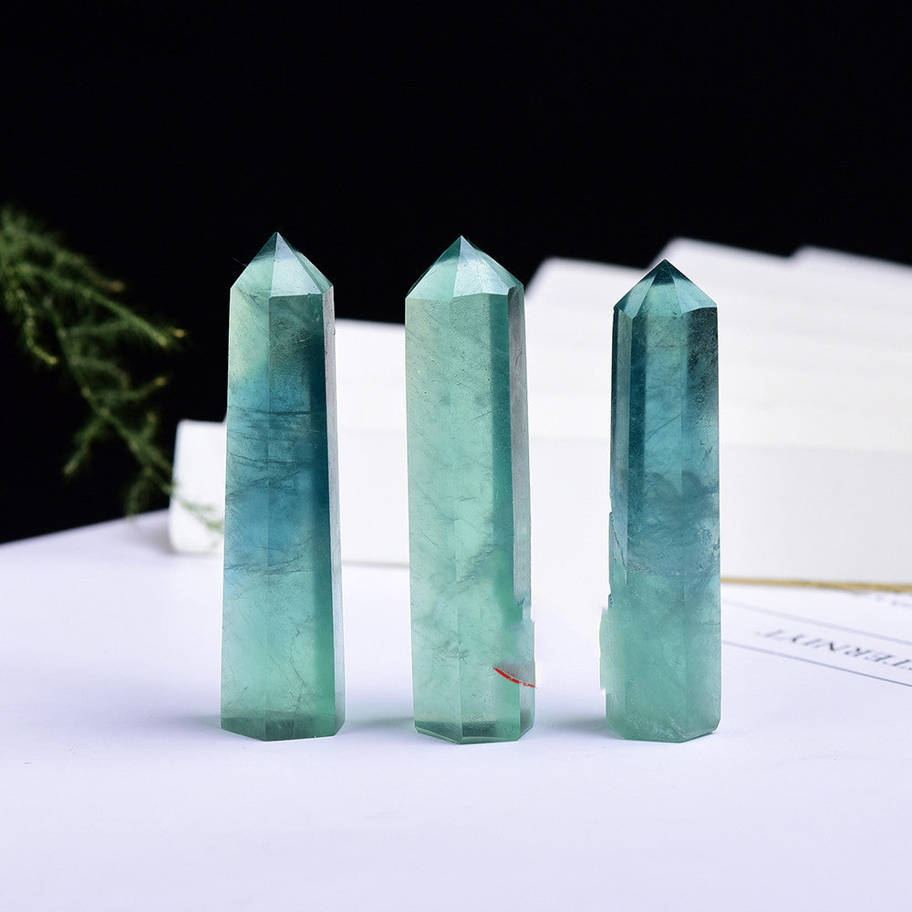 Kristall Energie-Säule – Sechseckige Deko zur spirituellen Reinigung | Naturstein Obelisk 5–6 cm