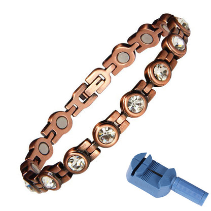 Vintage Damen-Armband aus rotem Kupfer – Energiearmband mit Strahlenschutz &