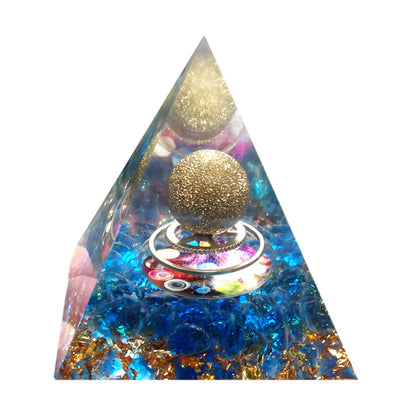 Orgonit Pyramide – Amethyst & Peridot Kristalle, Energie-Generator für Meditation, Reiki, Chakra-Heilung & Schutz