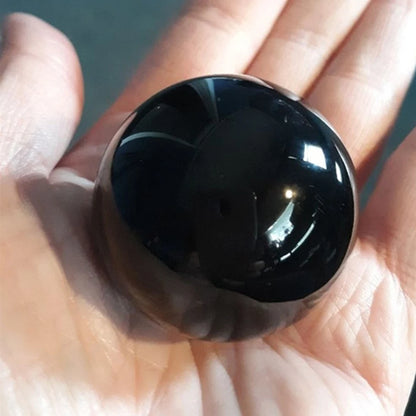 Schwarze Obsidian-Kugel 20–60 mm – Naturstein-Kristallkugel aus Quarz für Reiki, Heilung & Deko (ohne Sockel)