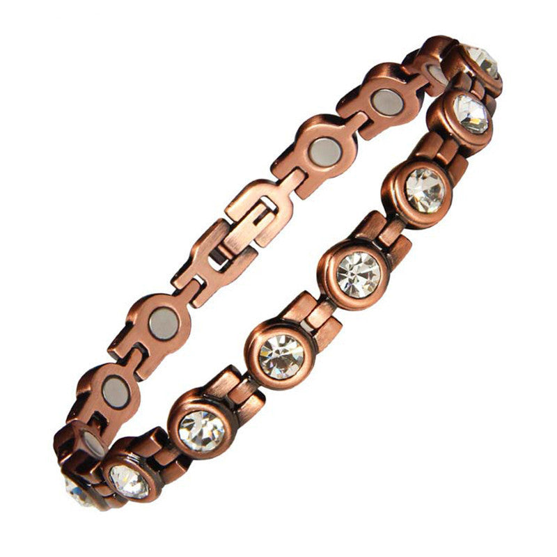 Vintage Damen-Armband aus rotem Kupfer – Energiearmband mit Strahlenschutz &