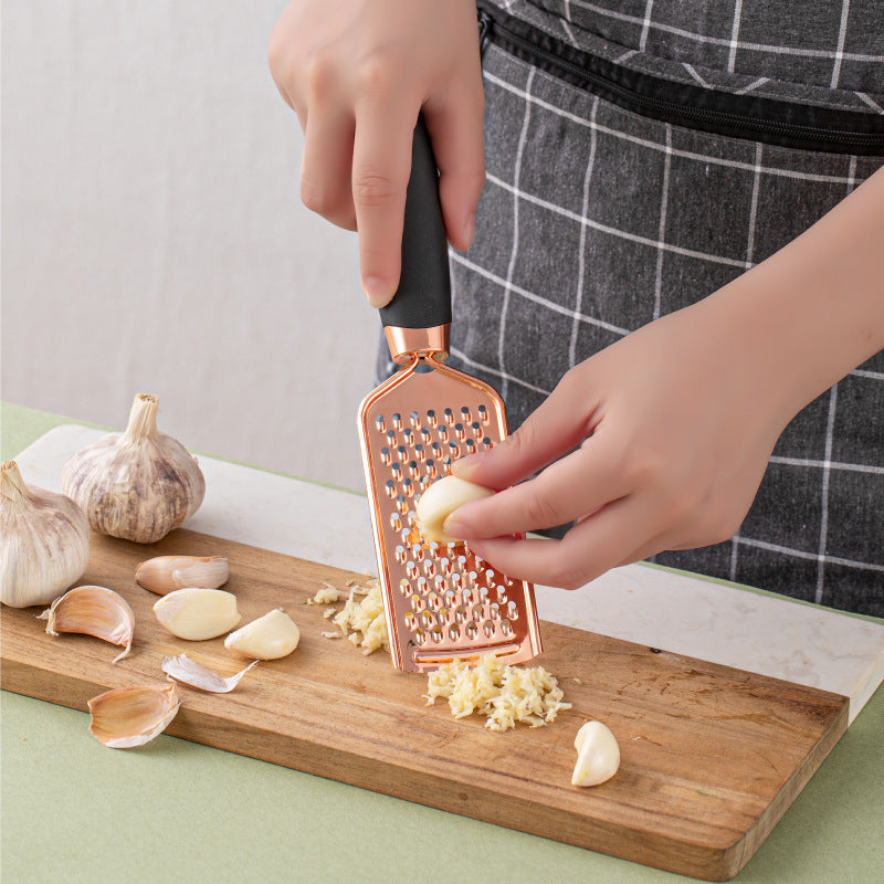 7-teiliges Küchenhelfer-Set aus Edelstahl – Rosegold beschichtet – Küchen-Gadget-Set mit Halter