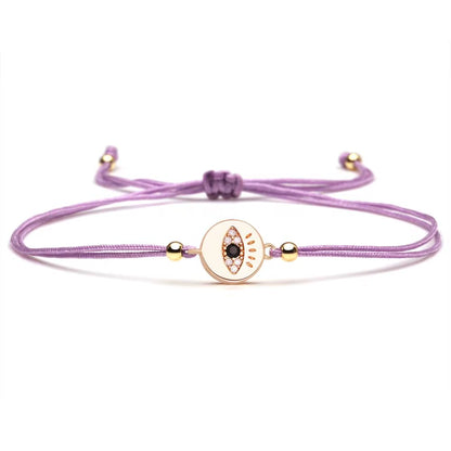 Evil Eye Armband aus Kupfer & Zirkonia – Verstellbares Band, Unisex Schutzarmband