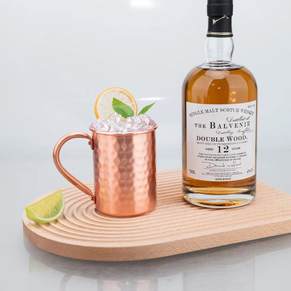 400ml Handgehämmerter Kupfer-Moscow-Mule-Becher | 100 % Reines Kupfer
