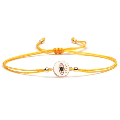 Evil Eye Armband aus Kupfer & Zirkonia – Verstellbares Band, Unisex Schutzarmband